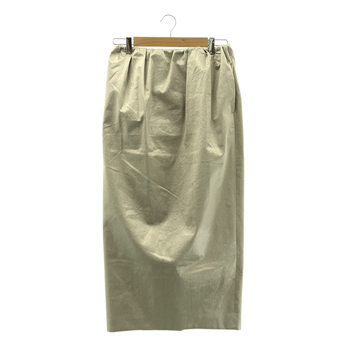 BLAMINK / ブラミンク | ラメ ギャザー バック スリット スカート | 38 | レディース