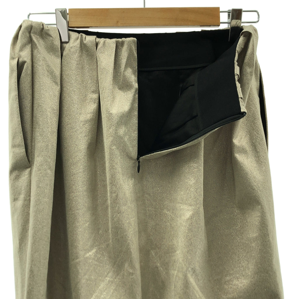 BLAMINK / ブラミンク | ラメ ギャザー バック スリット スカート | 38 | レディース