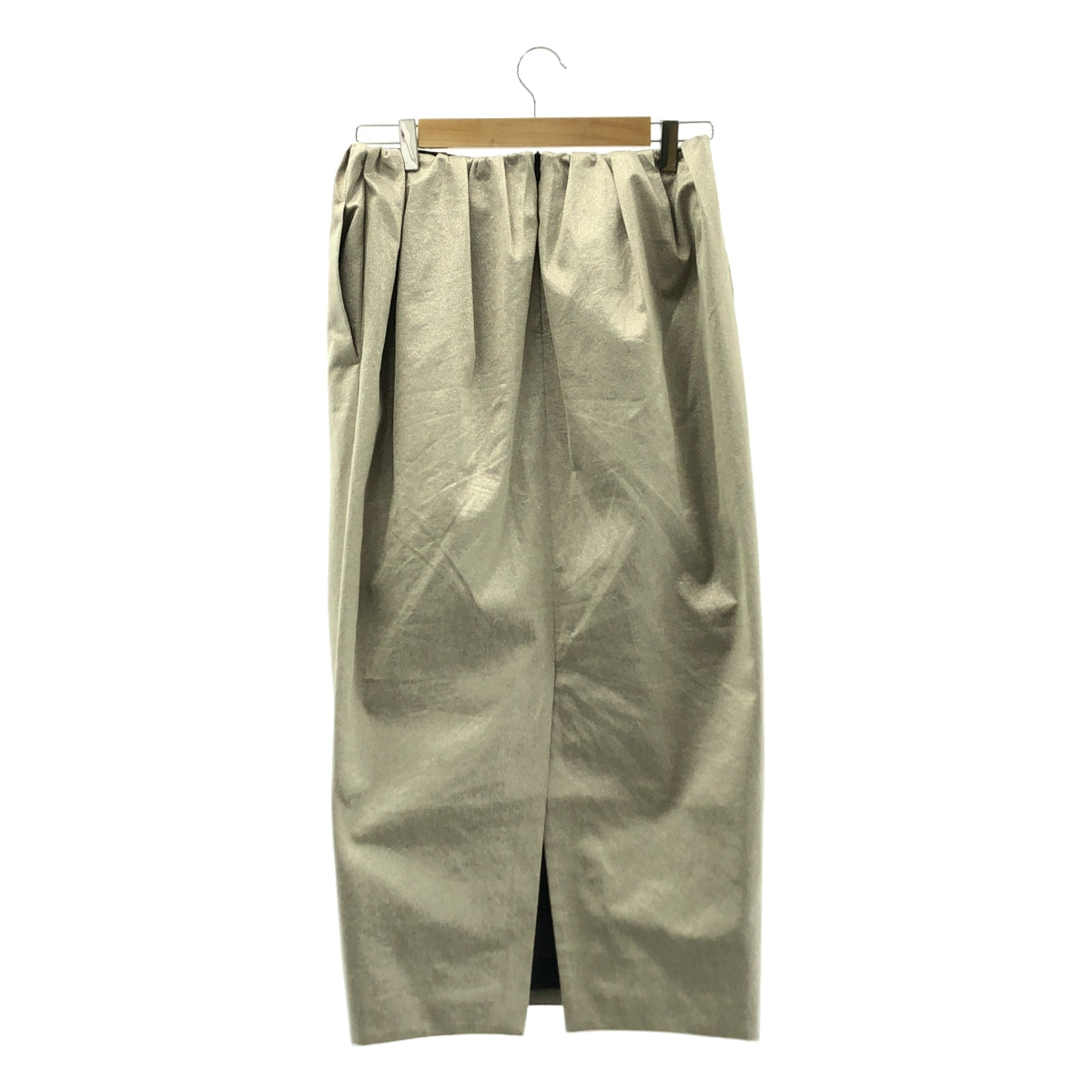 BLAMINK / ブラミンク | ラメ ギャザー バック スリット スカート | 38 | レディース