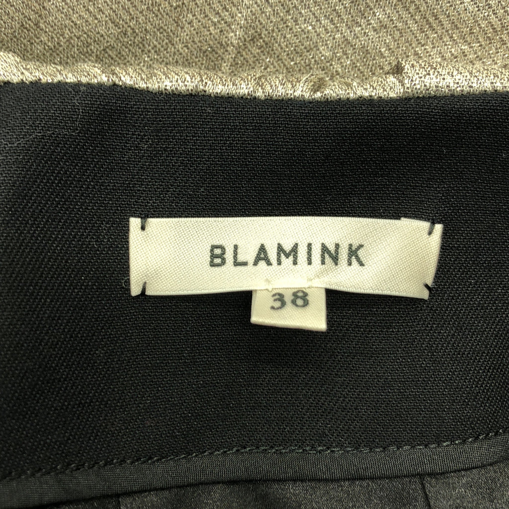 BLAMINK / ブラミンク | ラメ ギャザー バック スリット スカート | 38 | レディース