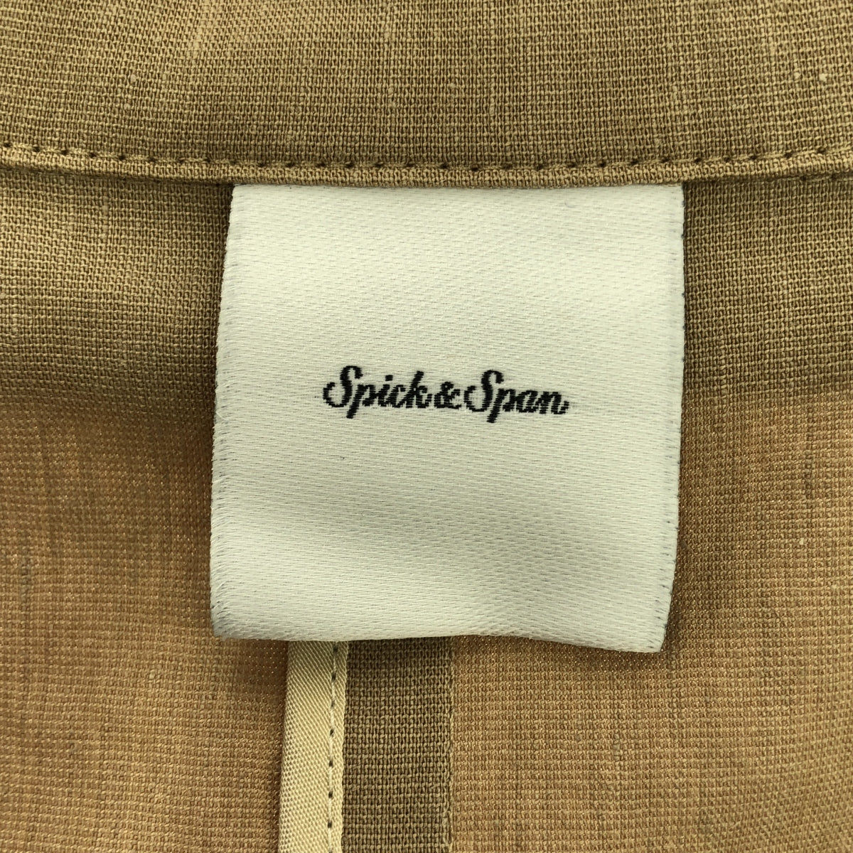 [미품] Spick and Span / 스픽 앤 스팬 | 2022SS | 레이온 린넨 하프 슬리브 재킷 | 36 | 베이지 | 여성