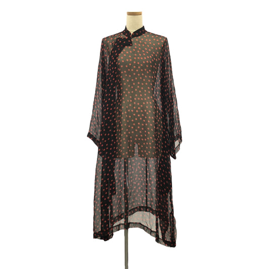 COMME des GARCONS / コムデギャルソン | ドット シースルー ロングジャケット | S | ブラック/レッド | レディース