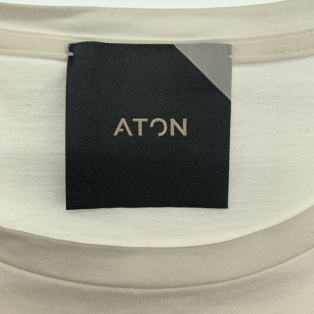 ATON / 에이턴 | 수빈 코튼 라운드 헴 롱 슬리브 컷소우 | 02 |