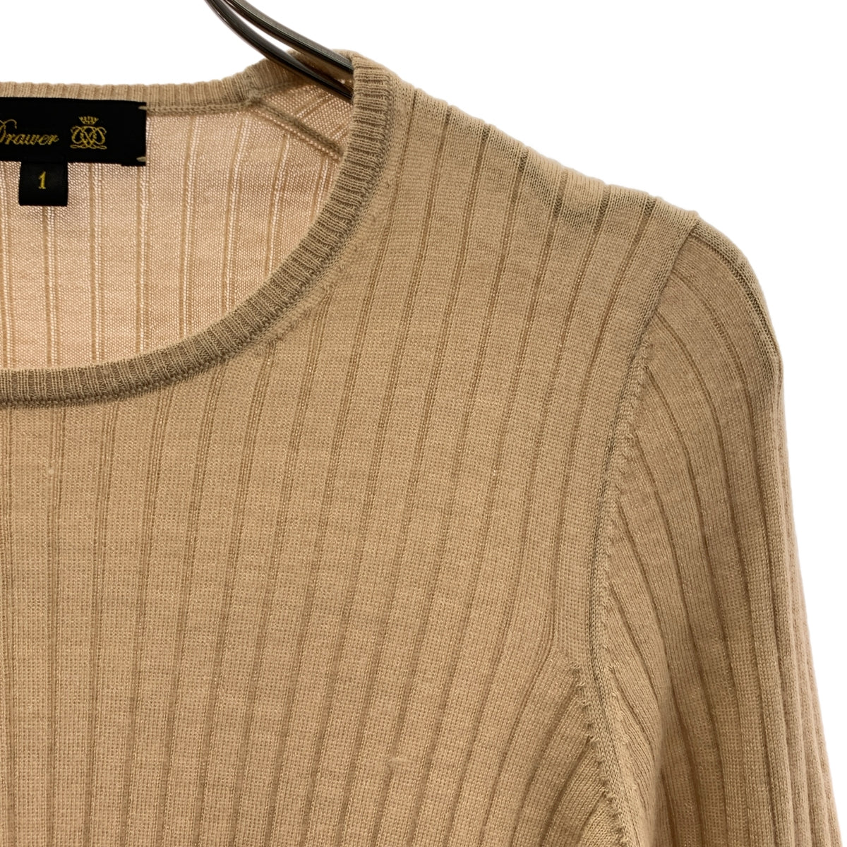 Drawer / 드로어 | 18G 캐시미어 실크 리브 크루 넥 니트 | 1 |