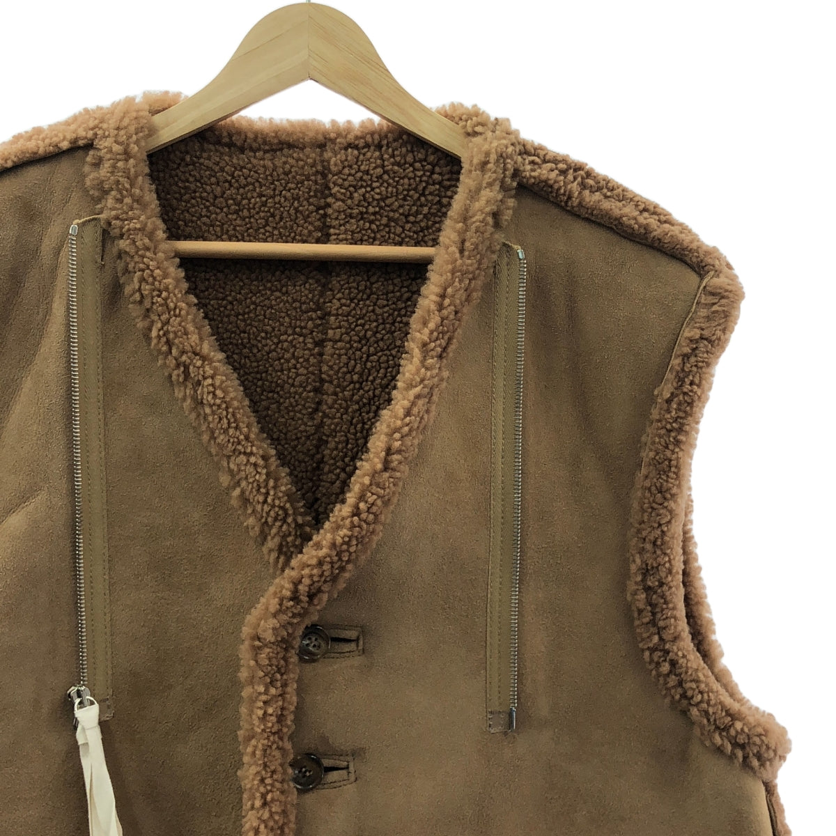 【新品】  Midorikawa / ミドリカワ | 2023AW | Docking Mouton Jacket 2Way ドッキング ムートンジャケット | FREE | CAMEL / キャメル | メンズ