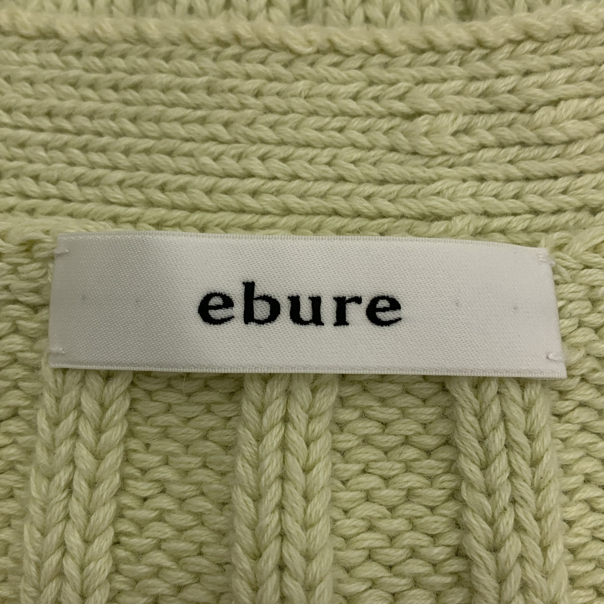 ebure / エブール | コットン カシミヤ混 ローゲージ Vネック ニット | ライトイエロー | レディース