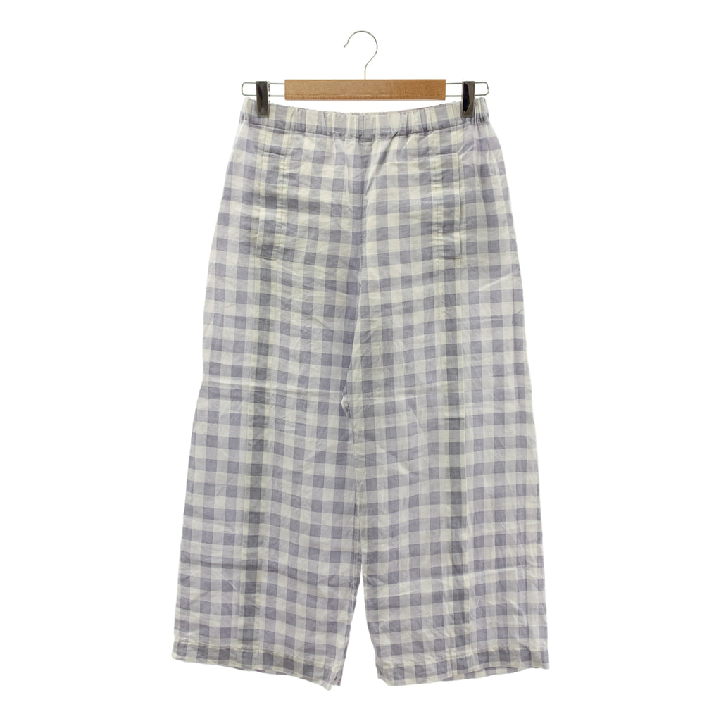 COMME des GARÇONS | 經編針織布料2009春夏 |亞麻格紋長褲 |尺寸 F |女性的