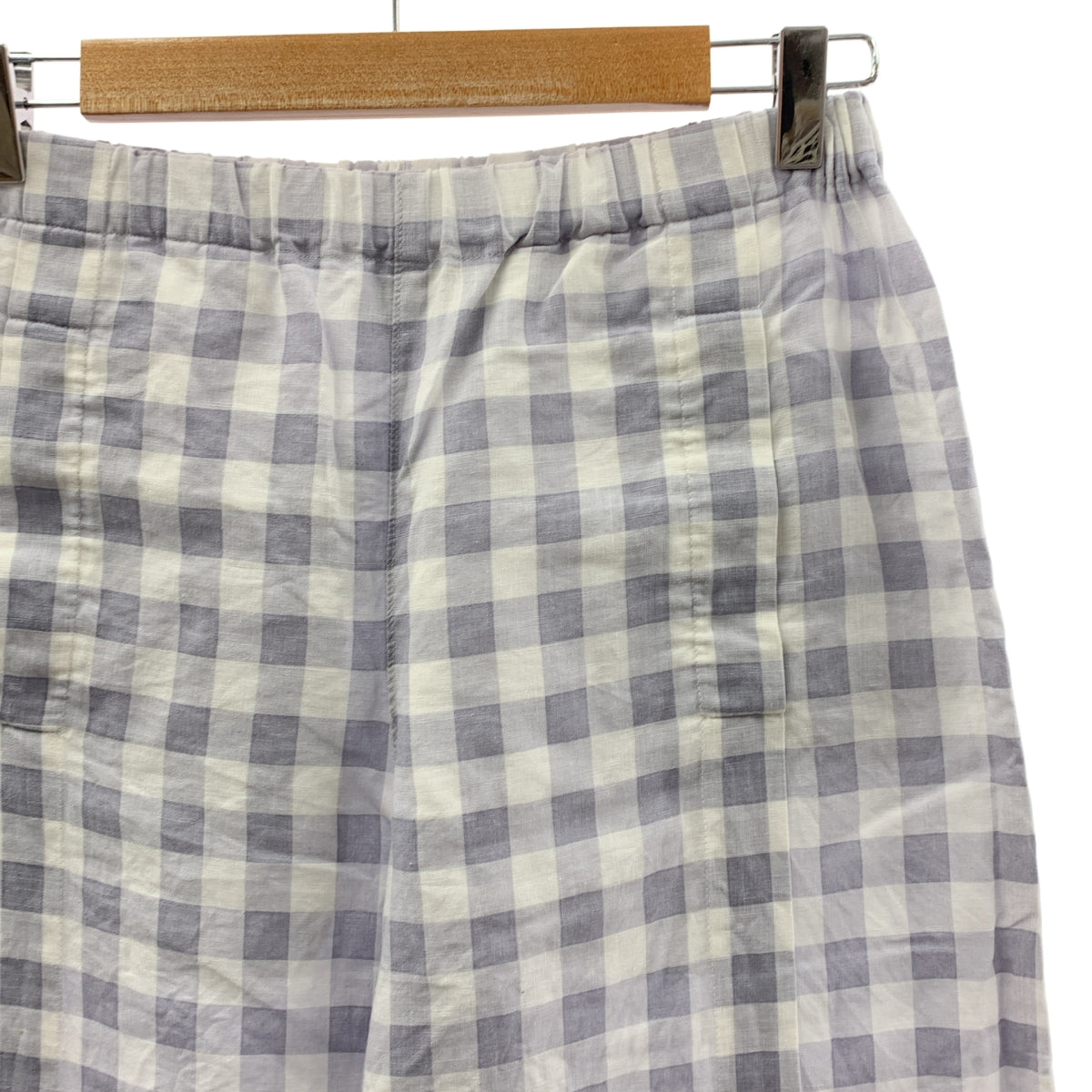 COMME des GARÇONS | 經編針織布料2009春夏 |亞麻格紋長褲 |尺寸 F |女性的