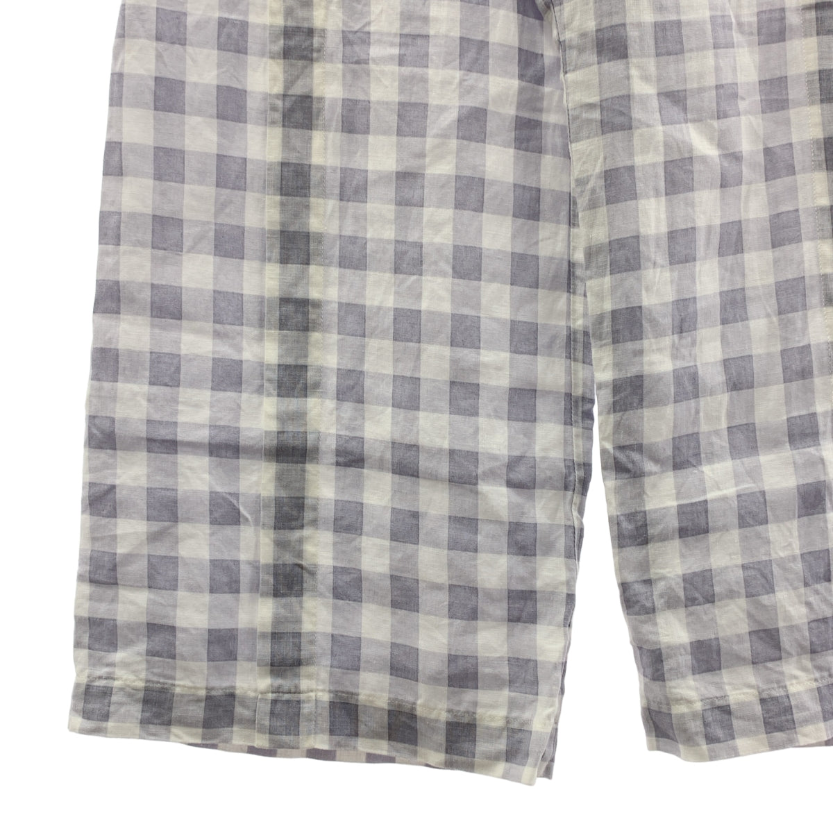 COMME des GARÇONS | 經編針織布料2009春夏 |亞麻格紋長褲 |尺寸 F |女性的