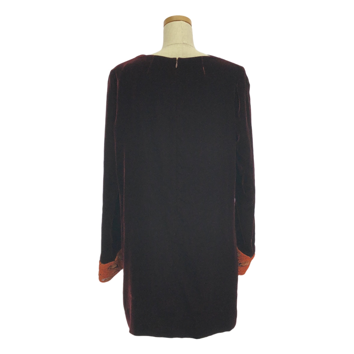 Mame Kurogouchi / 마메쿠로고우치 | Embrolderod Velvet Plunge Mini Dress 벨 베드 미니 원피스 | 2 | 보르도 | 여성