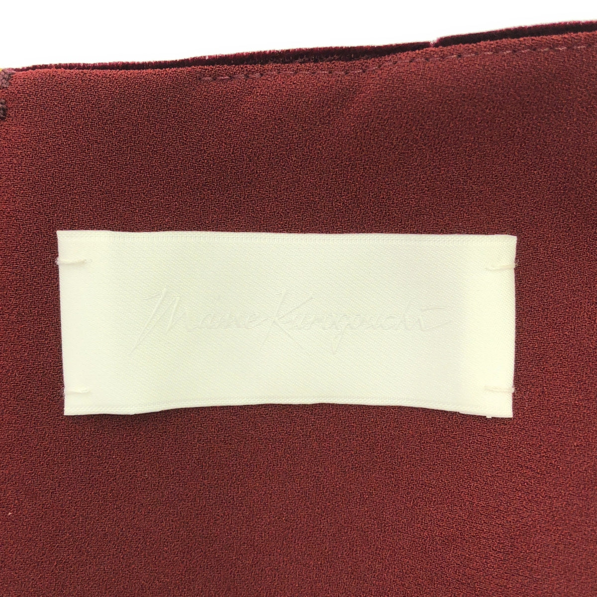 Mame Kurogouchi / 마메쿠로고우치 | Embrolderod Velvet Plunge Mini Dress 벨 베드 미니 원피스 | 2 | 보르도 | 여성