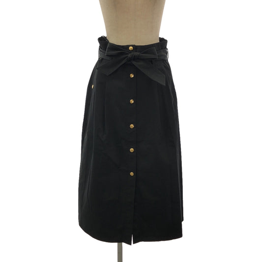 CELINE | Macadam Button Tuck Skirt | Size 38 | Black | Women's