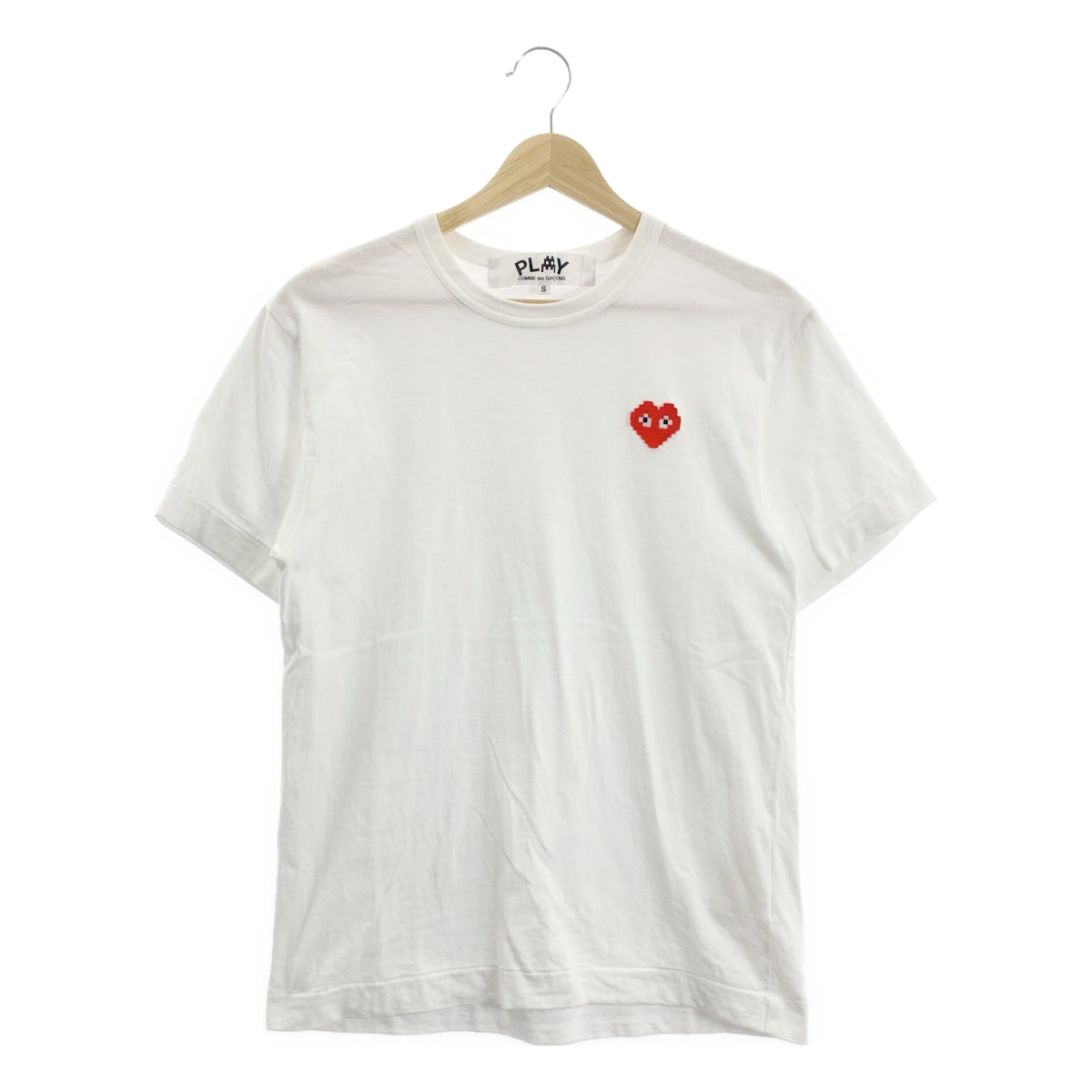 PLAY COMME des GARÇONS | AD2022 | × INVADER / 入侵者心型貼片T卹 | S碼 | 女款