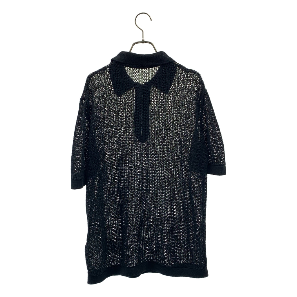 EMPORIO ARMANI / 엠포리오 아르마니 | 로고 하프 Zip 니트 폴로 셔츠 | M | 남성