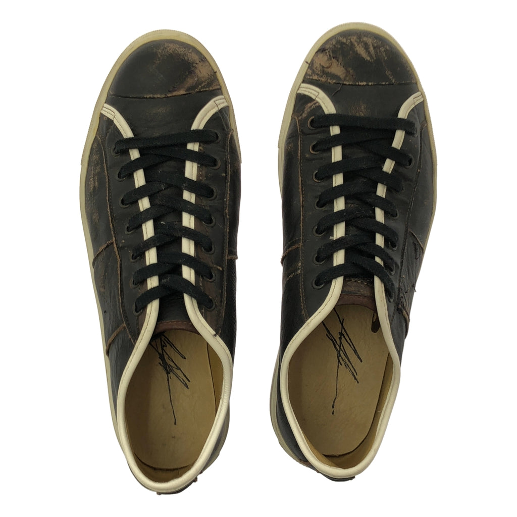 GEOFFREY B.SMALL / 제프리 B스몰 | 데미지 가공 로우 컷 스니커즈 | 42 | 블랙 | 남성