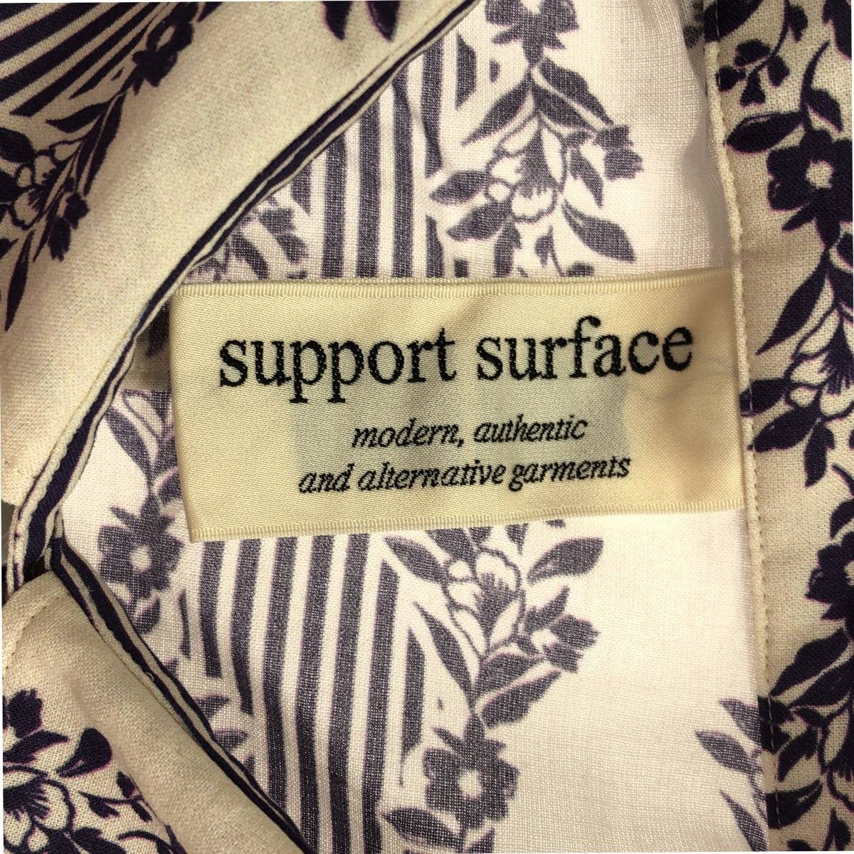 SUPPORT SURFACE / サポートサーフェス | コットン 総柄 オーバー シャツ ブラウス | 1 | レディース