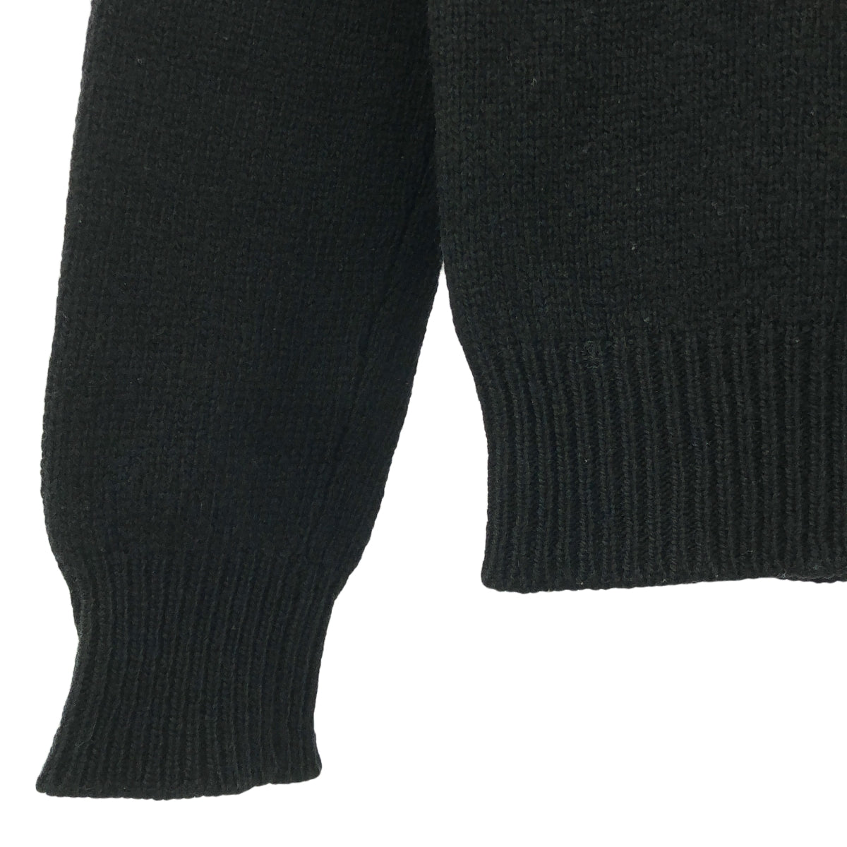 聖羅蘭巴黎 | 2015秋冬 |艾迪的半拉鍊羊毛針織衫 | S |黑色 |男士