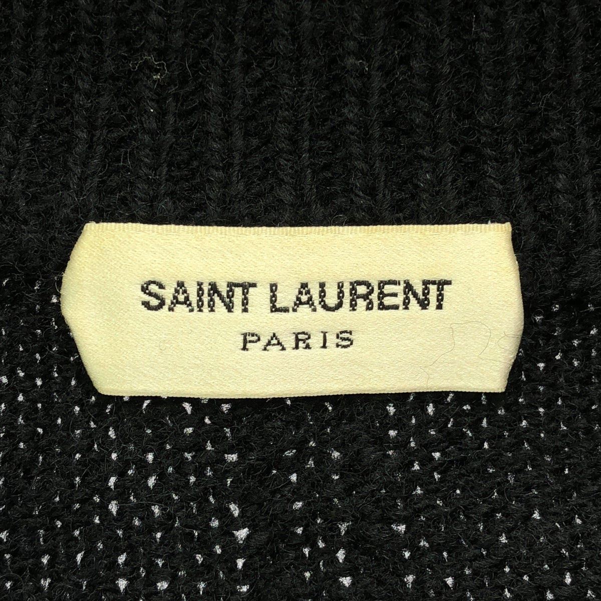 聖羅蘭巴黎 | 2015秋冬 |艾迪的半拉鍊羊毛針織衫 | S |黑色 |男士