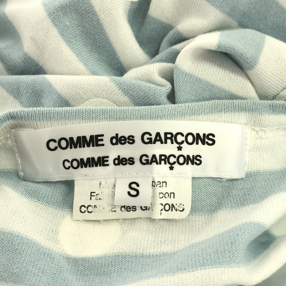 COMME des GARCONS COMME des GARCONS / 콤콤 | 2016SS | 도트 프린트 테두리 롱 슬리브 티셔츠 | S |