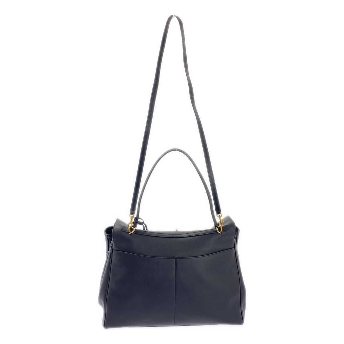 [狀況極佳] BALENCIAGA RODEO 大皮革手提包 | 黑色/金色 | 女款