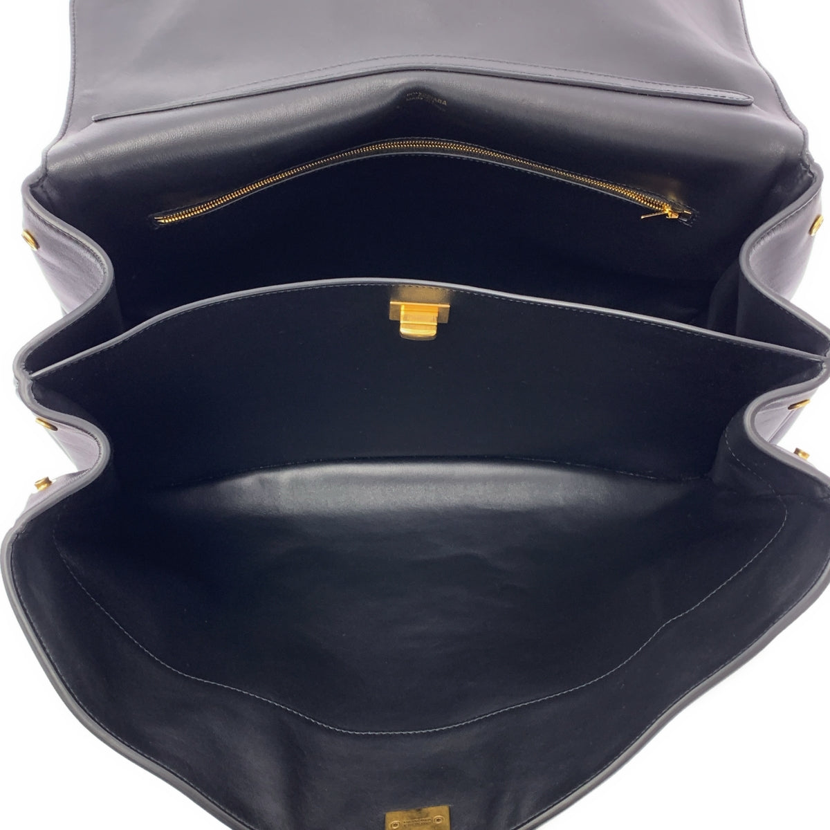 【美品】  BALENCIAGA / バレンシアガ | RODEO ロデオ ラージ レザー ハンドバッグ | ブラック / ゴールド | レディース