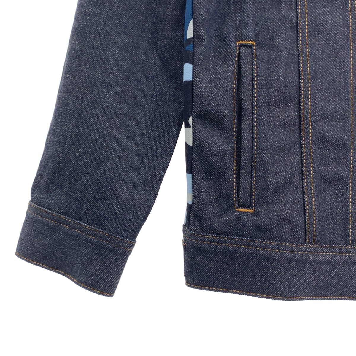 [狀況極佳] GIVENCHY | 星星壓花牛仔外套 | 尺寸 44 | 靛藍/迷彩 | 男款