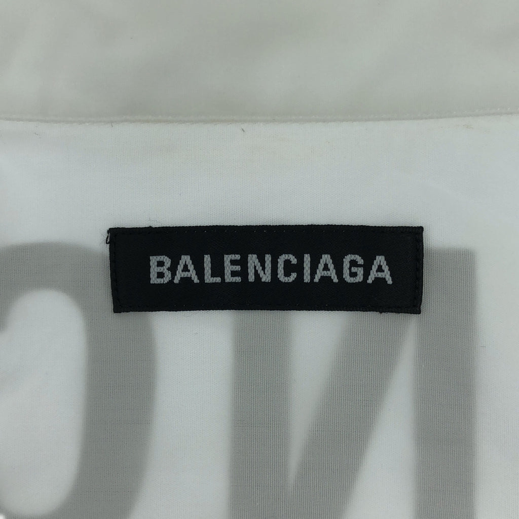 BALENCIAGA / バレンシアガ | 2018SS | バックロゴ ボタンダウン シャツ | 37 | ホワイト | メンズ