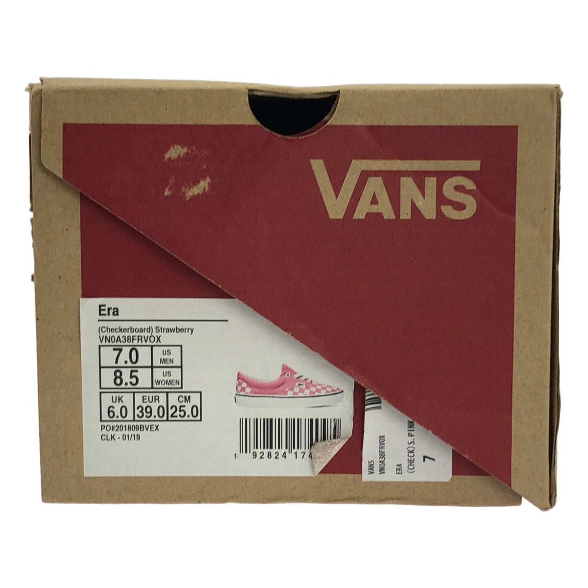 【美品】  VANS / バンズ | ERA CHECKERBOARD エラ チェッカーボード ローカットスニーカー | 25 | ストロベリーピンク | レディース