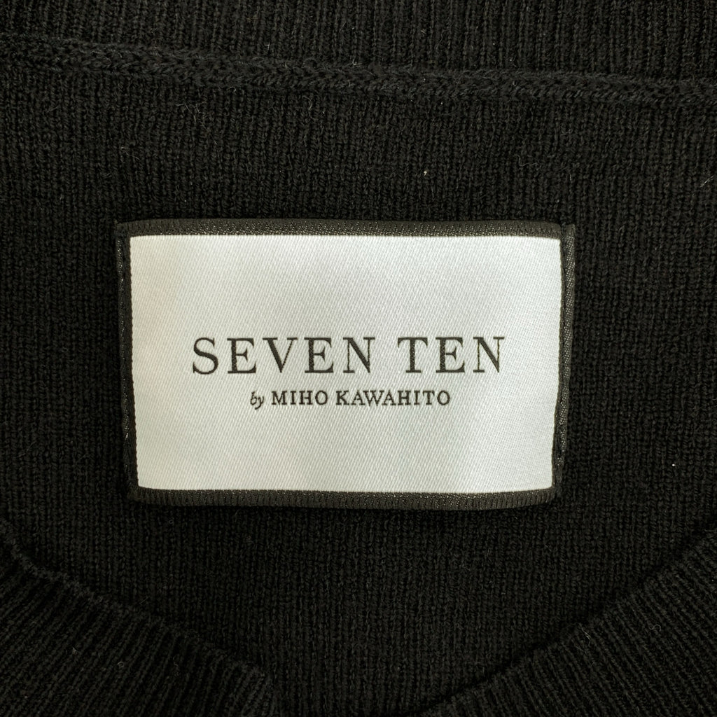 SEVEN TEN 由 MIHO KAWAHITO | 緞面花朵圖案針織衫 | S碼 |