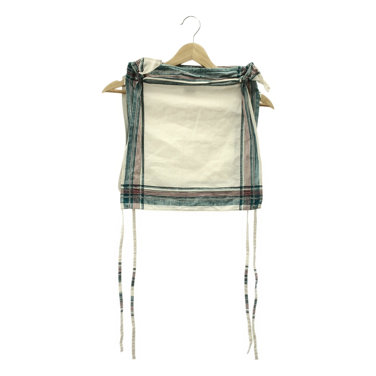 FUMIKA UCHIDA / フミカウチダ | handkerchief bib top / コットンリネン プルオーバートップス | ONE SIZE | GREEN PLAID | レディース