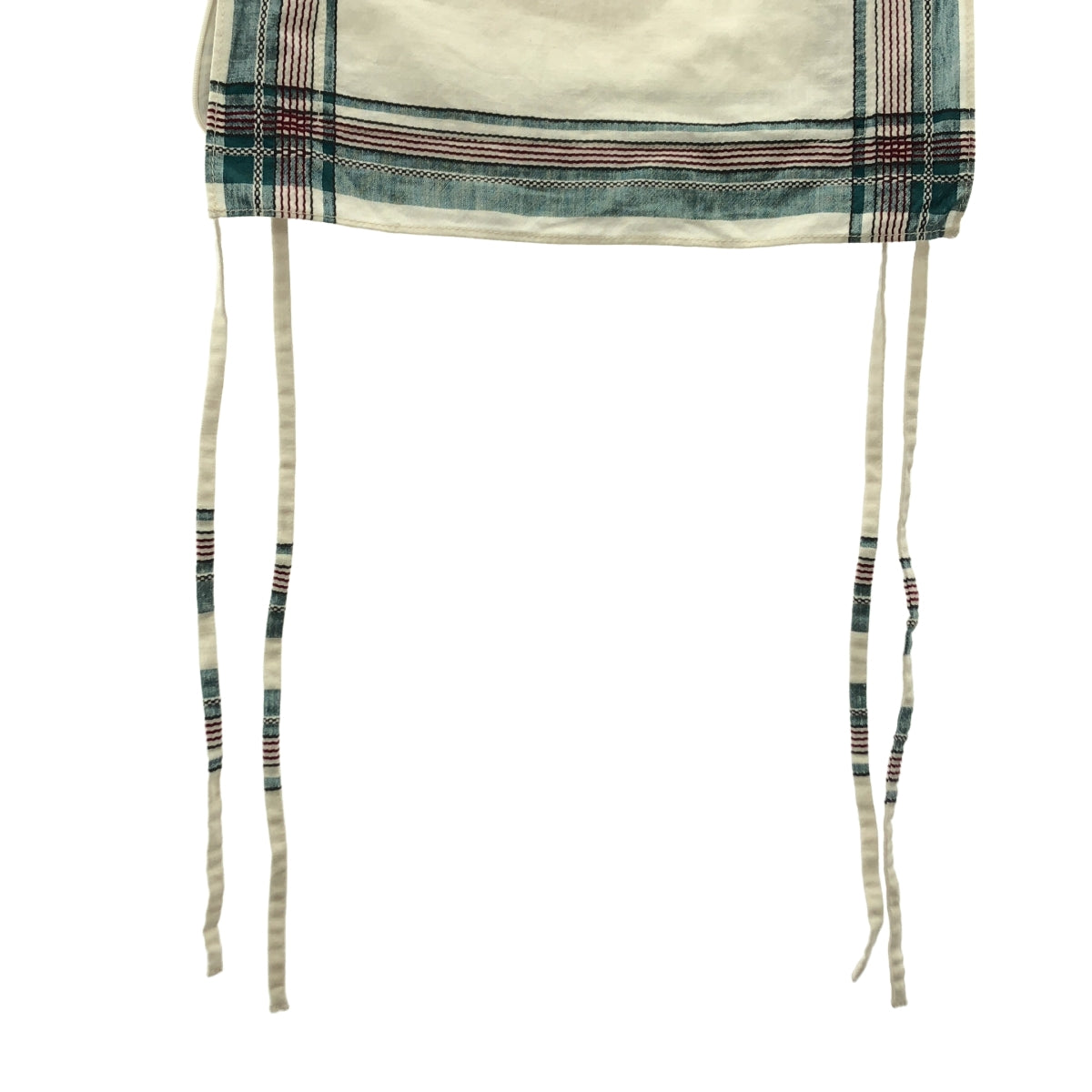FUMIKA UCHIDA / フミカウチダ | handkerchief bib top / コットンリネン プルオーバートップス | ONE SIZE | GREEN PLAID | レディース