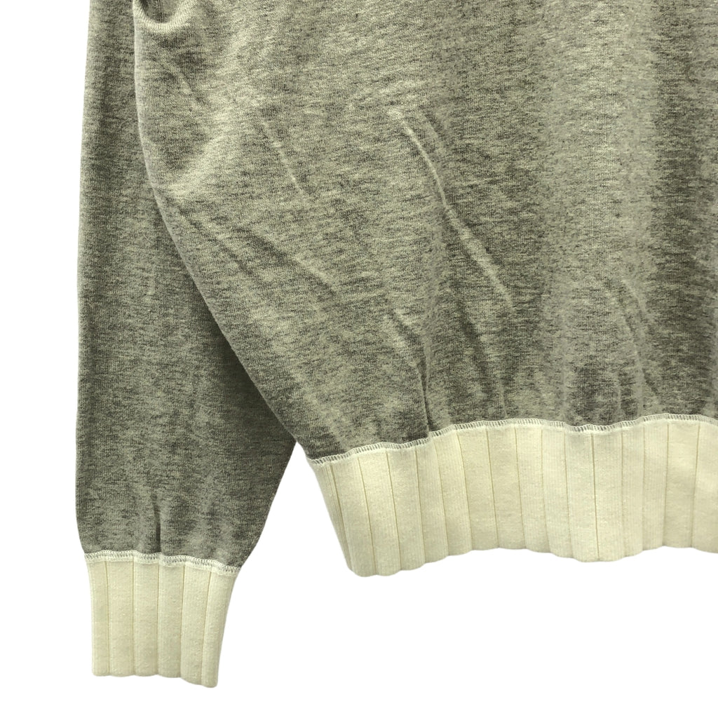 HERILL / ヘリル | 2023SS | Suvincotton Sweatshirts スビンコットン クルーネック スウェット | 0 | グレー / ホワイト | メンズ