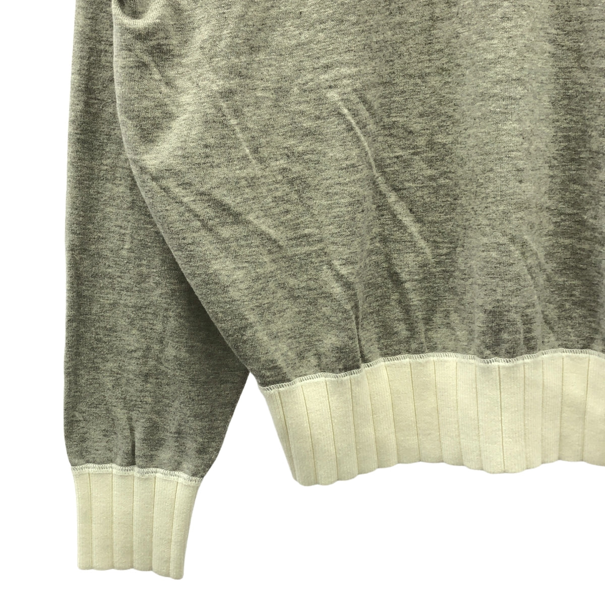 HERILL / ヘリル | 2023SS | Suvincotton Sweatshirts スビンコットン クルーネック スウェット | 0 | グレー / ホワイト | メンズ