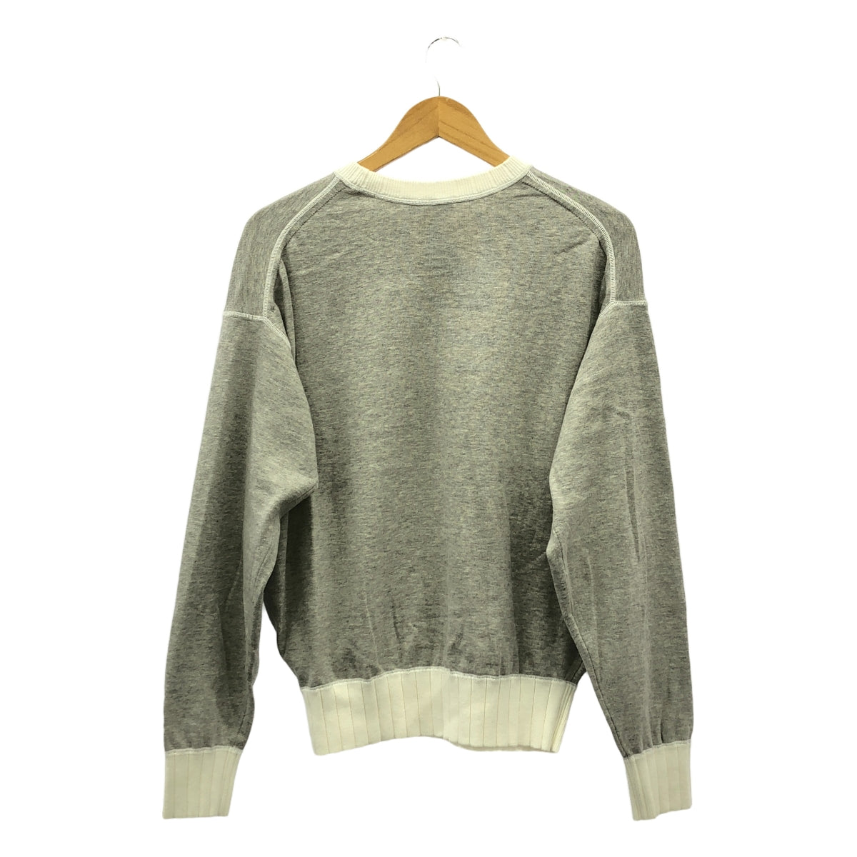 HERILL / ヘリル | 2023SS | Suvincotton Sweatshirts スビンコットン クルーネック スウェット | 0 | グレー / ホワイト | メンズ