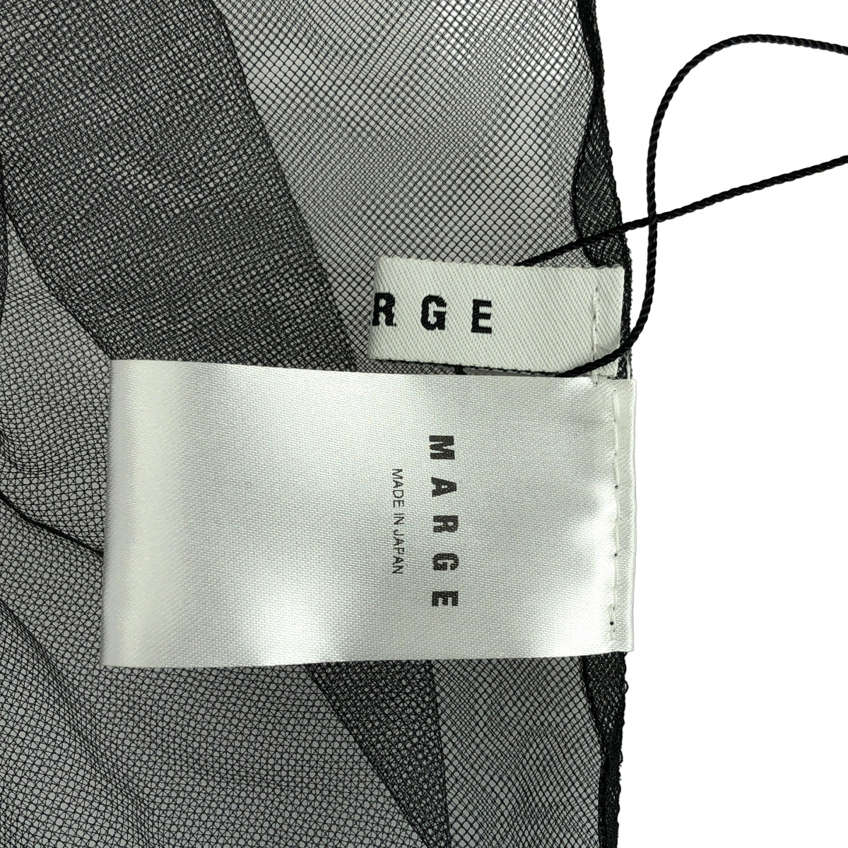 【美品】  MARGE / マージ | Tulle decorative sleeve p/o / フリル 装飾 ボリューム スリーブ チュール ブラウス | F | ブラック | レディース