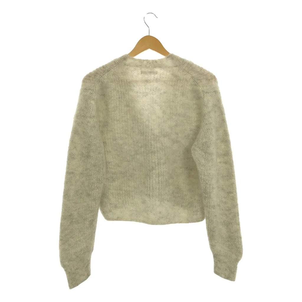 【美品】  SATORU SASAKI / サトルササキ | モヘヤ ニット カーディガン | F | off white /gray | レディース