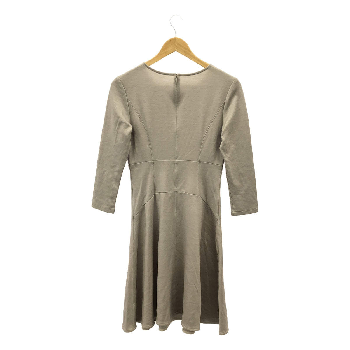 ANAYI | Crew neck wool dress | 38 | Grey | Women's