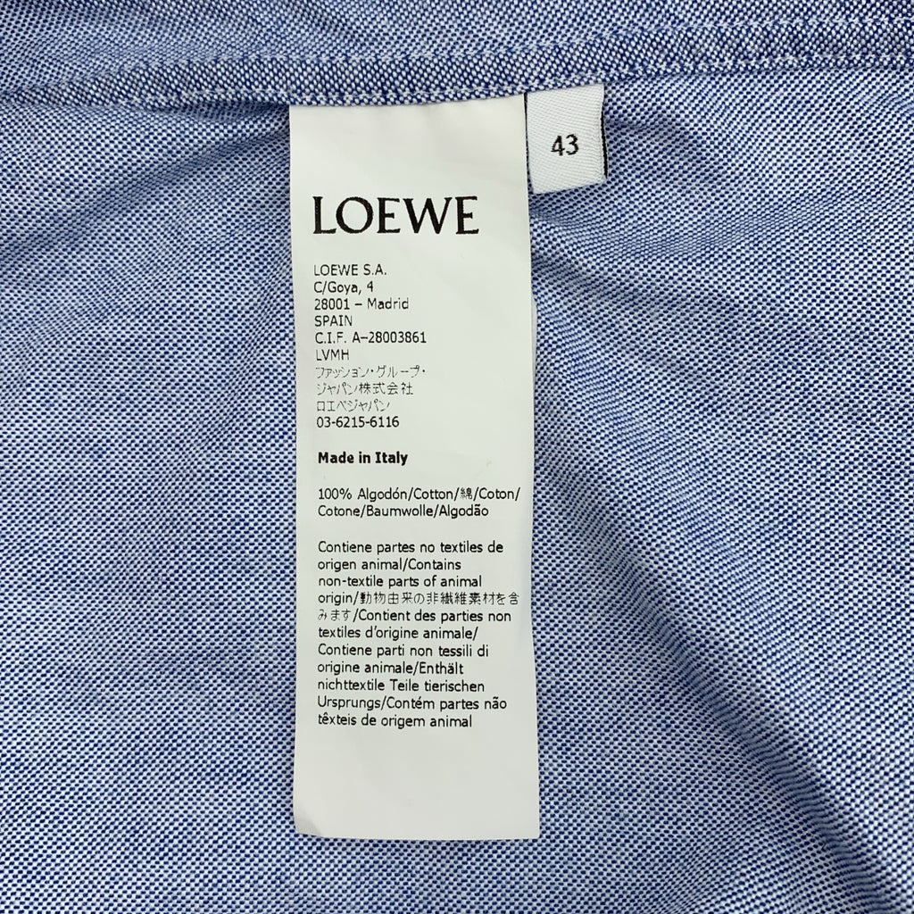 LOEWE / 로에베 | 2021SS | 엠브로이드 아나그램 로고 오버 실루엣 셔츠 | 43 | 남성