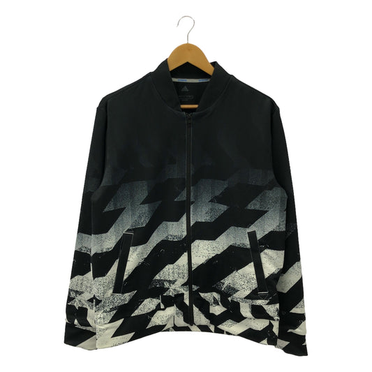 adidas | Golf / Jersey Jacket / Geometric Print Full Zip Lined Sweat Jacket | 0 | Black | Men's