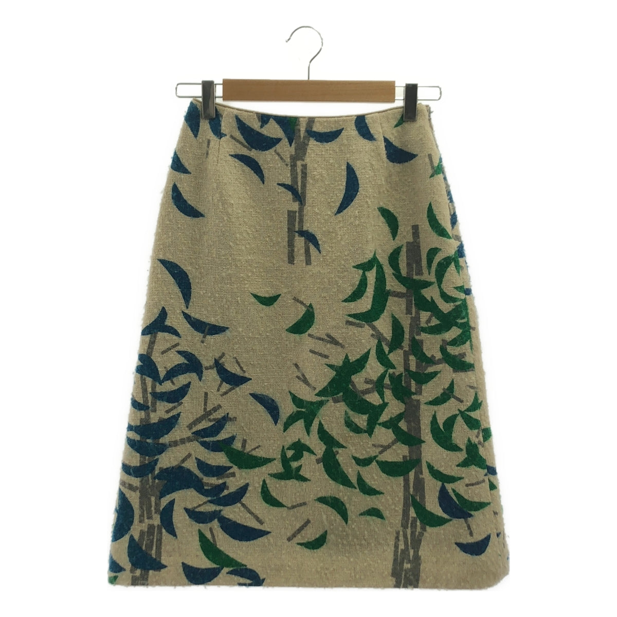 mina perhonen / ミナペルホネン | breeze ブリーズ / ループ ウール プリント ロングスカート | マルチカラー | レディース