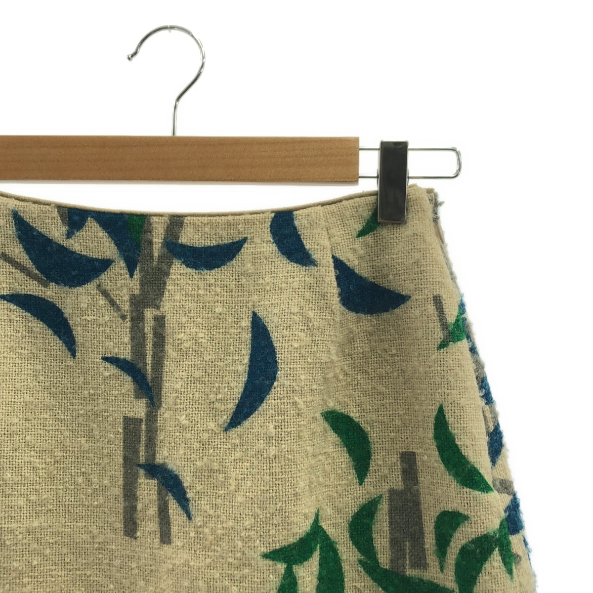 mina perhonen / ミナペルホネン | breeze ブリーズ / ループ ウール プリント ロングスカート | マルチカラー | レディース