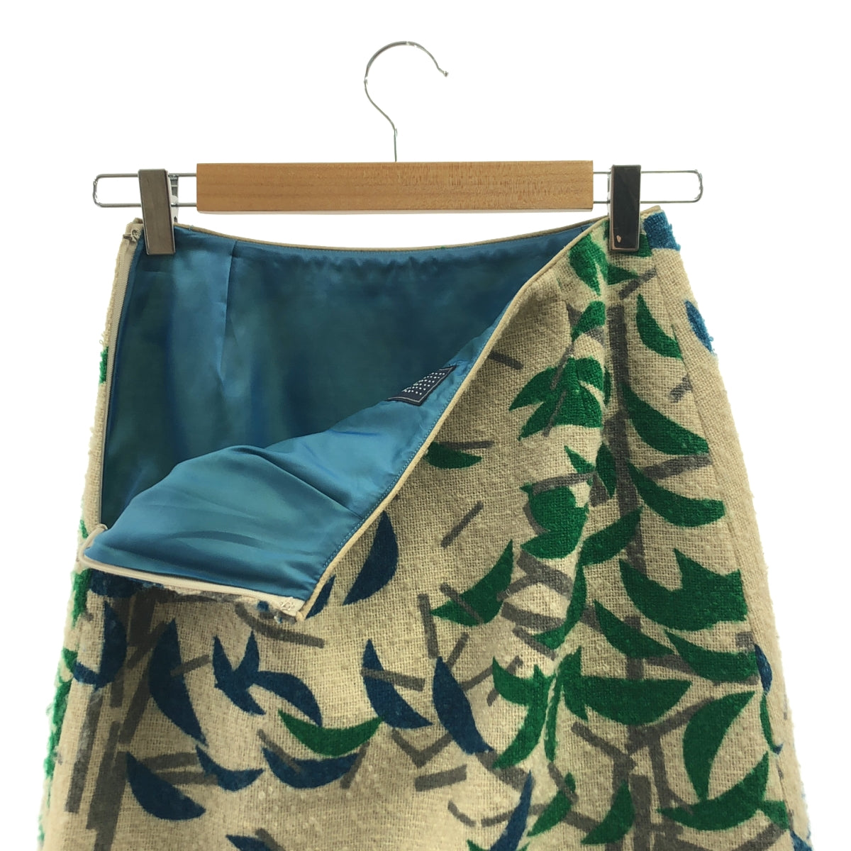 mina perhonen / ミナペルホネン | breeze ブリーズ / ループ ウール プリント ロングスカート | マルチカラー | レディース