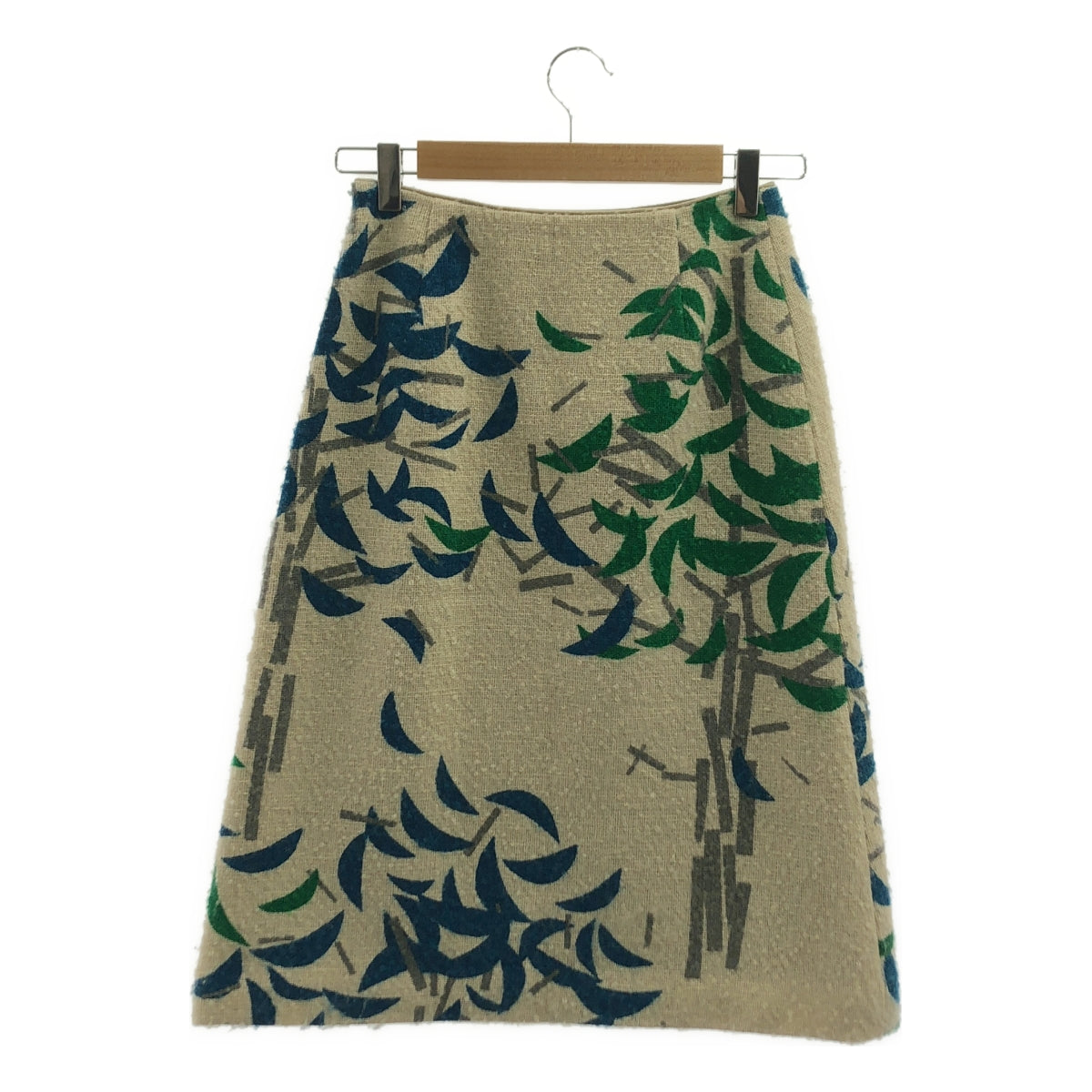 mina perhonen / ミナペルホネン | breeze ブリーズ / ループ ウール プリント ロングスカート | マルチカラー | レディース