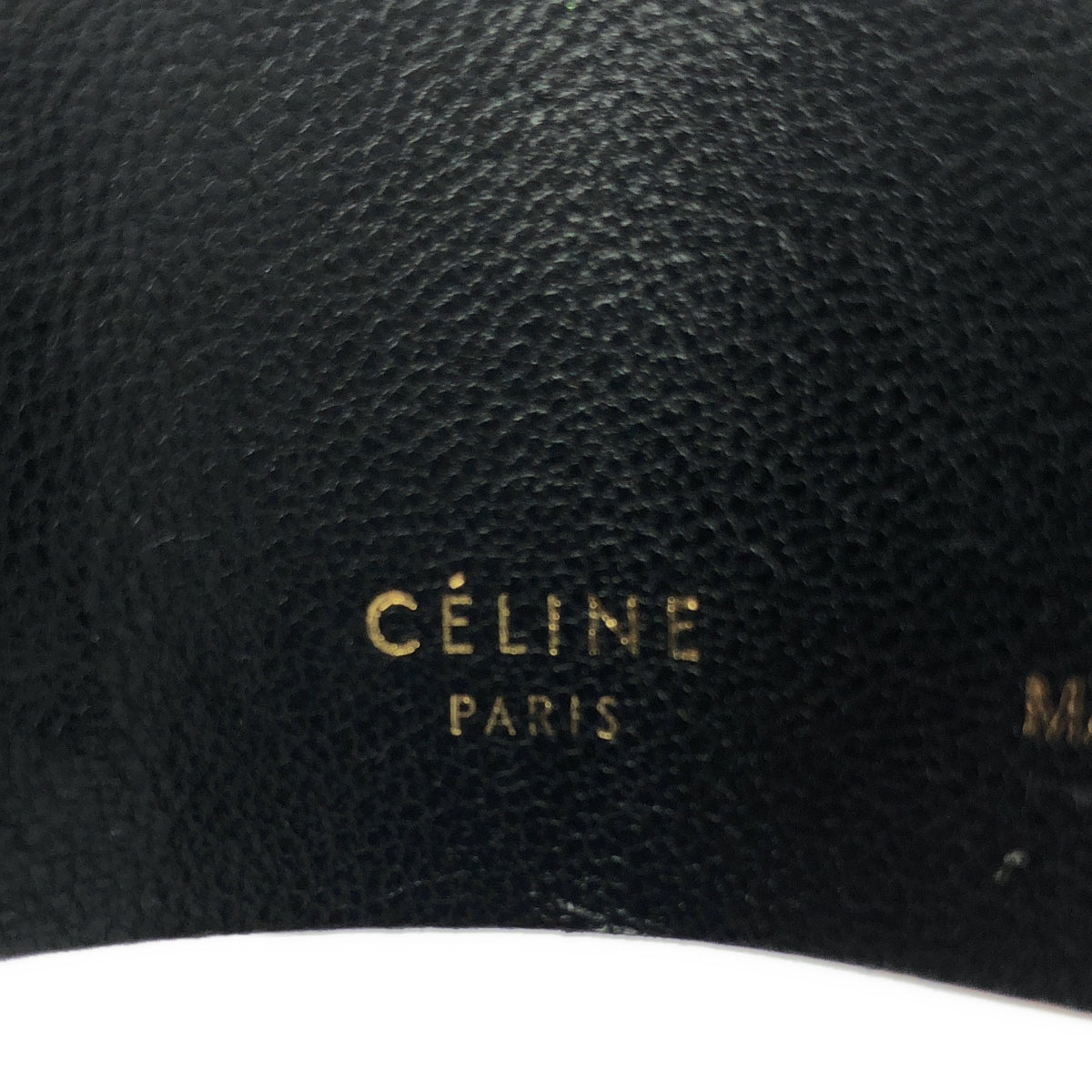 [狀況良好] CELINE | Phoebe 鉚釘皮革手環 | M | 黑色/金色 | 女款
