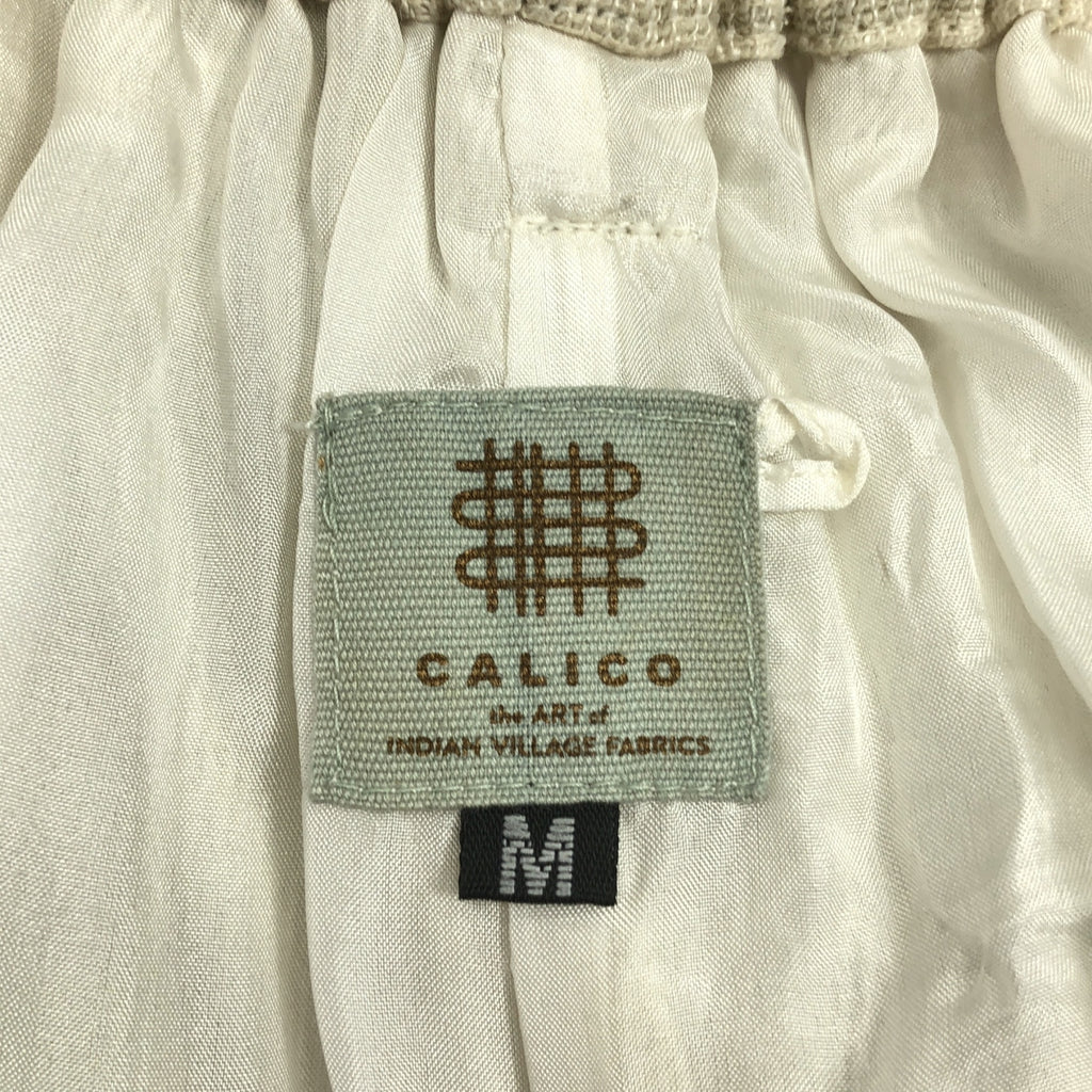 CALICO / キャリコ | ベルテッド ワイド シルクパンツ | M | オフホワイト | レディース