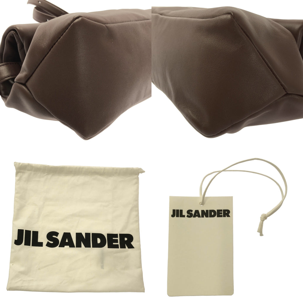 【成色極佳】JIL SANDER 小號捲式單肩包 | 波爾多紅 | 女士