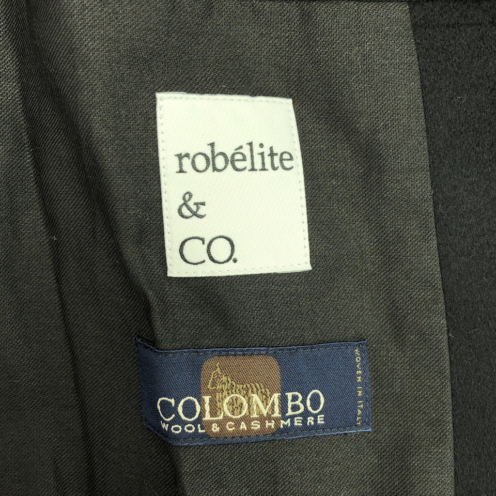 【美品】  robelite&CO. / ローベリイテアンドシーオー | COLOMBO カシミヤ混 ウール チェスター コート | 36 | ブラック | レディース