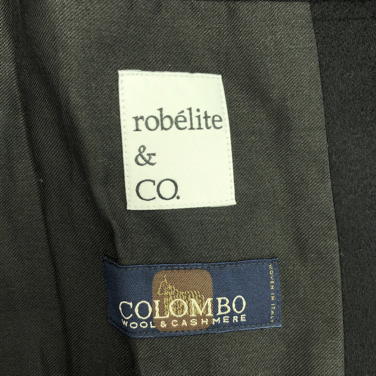 【美品】  robelite&CO. / ローベリイテアンドシーオー | COLOMBO カシミヤ混 ウール チェスター コート | 36 | ブラック | レディース