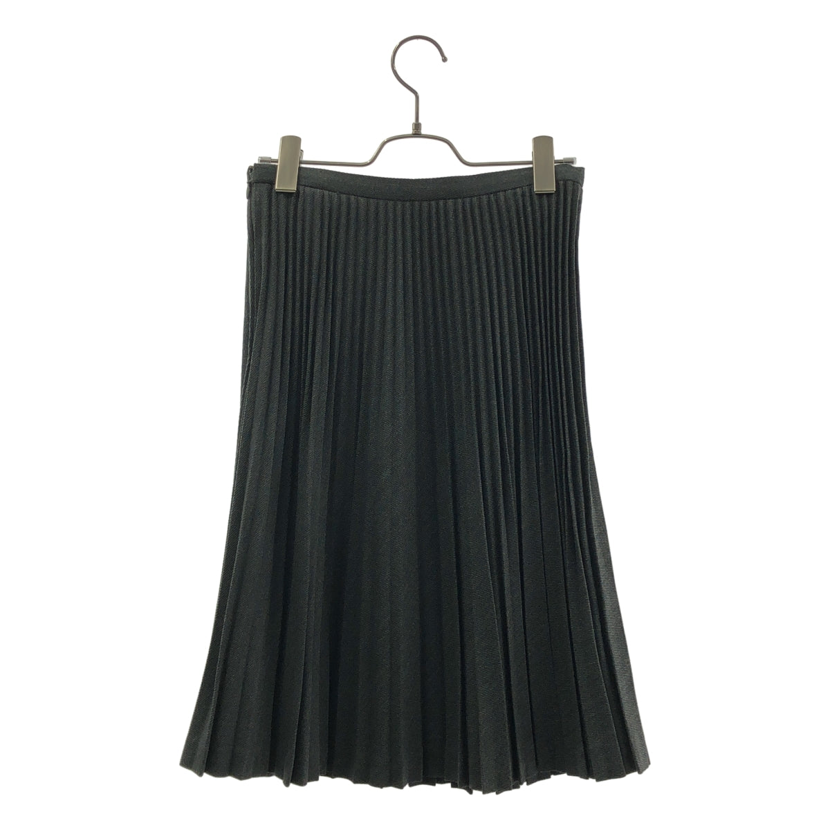 【美品】  OLD ENGLAND / オールドイングランド | プリーツ サイドジップ スカート / 裏地付き | 34 | グレー | レディース