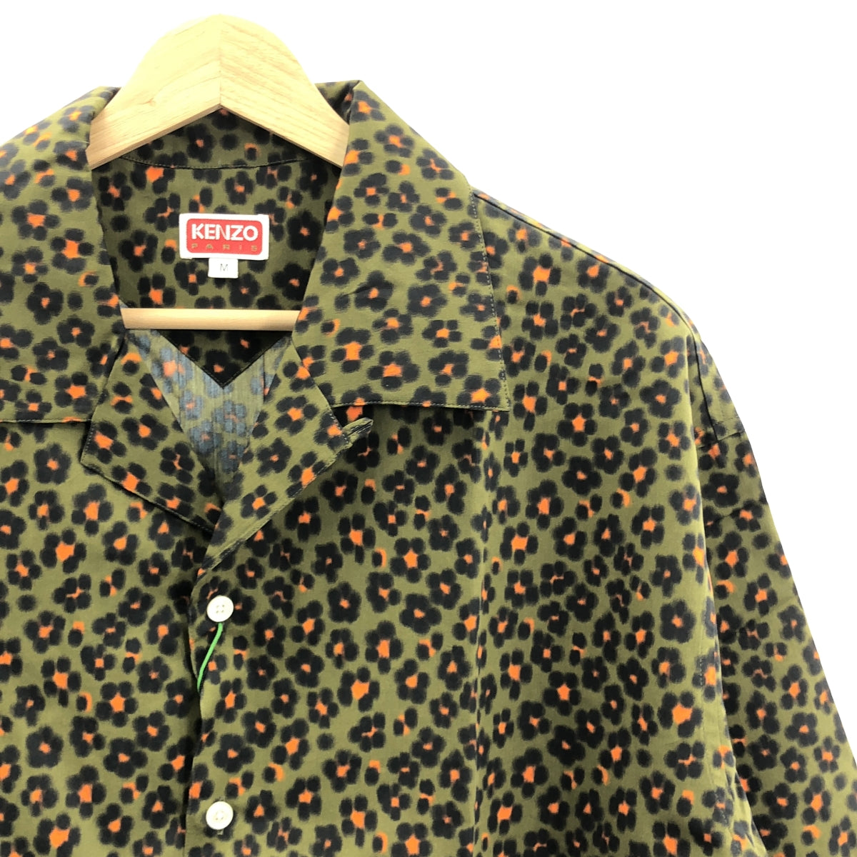 【新品】KENZO | 2023 春夏 | Hana Leo 短袖襯衫 | 豹紋夏威夷襯衫 | M碼 | 卡其色 | 男款